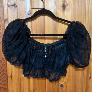 For love and lemons belle lace top